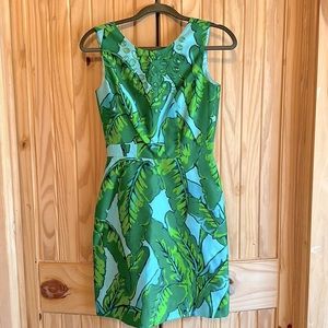 Vineyard Vines Cotton/Silk Palm Print Dress